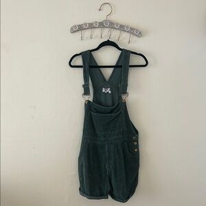 Dark Green Courderoy Overalls